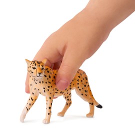 Terra by Battat – 4 Pieces Cheetah Family – 1 – 4-Inch Plastic Cheetah Figurines – Realistic Zoo Safari Animals for Kids – Educational Toy Figures – Inspires Imaginative Play – 3+ Years