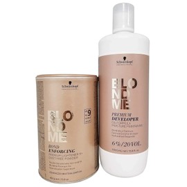 Schwarzkopf DUO Blond Me Premium Lift 9 Bleach and 6% Developer 33.8 oz SET