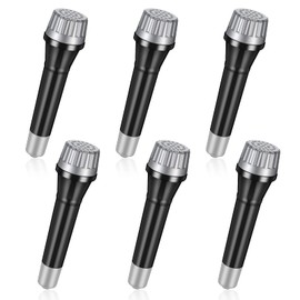 Jerify 6 Pieces Toy Microphone Set for Kids, 5.7 Inch Plastic Costume Props Mics for Karaoke Fun Stage Costume Birthday Party Props Birthday Party Favors