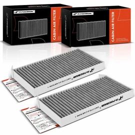 A-Premium - Filtro de aire de cabina de 2 piezas con carbón activado compatible con Nissan Quest 2004 2005 2006 2007 2008 2009, 3.5L, reemplazo# 272995Z000, 922020104