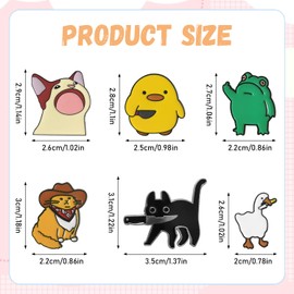 Bulk Enamel Pins Set with Cute Cartoon and Ideal for Decorating Backpacks and Clothing-A mixed set of 6 pcs 1