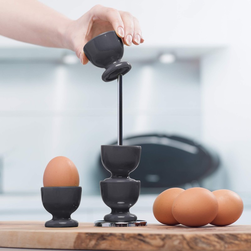 Zeal G277T Melamine Stack and Store Egg Cups/Holders, Set of