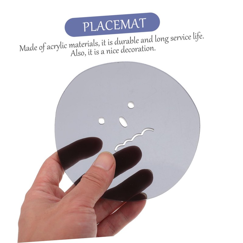 MAGICLULU 1Pc Black Acrylic Cup Mat Creative Heat Insulation Coaster