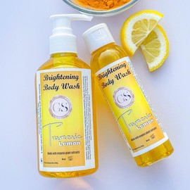 Turmeric Lemon Brightening Body Wash - Moisturizing & Cleansing Body Wash with Turmeric Extract & Tea Tree Oil - Size: 4oz