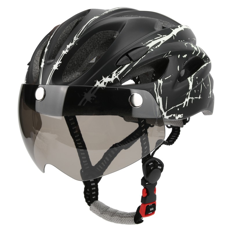 Magnetic Suction Protective Helmet with Goggles/Light for Mountain Bike Road