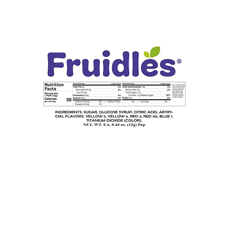Fruidles Paddle Rainbow Swirl Lollipop, Mixed Fruit Flavor, Individually Wrapped,