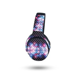 MightySkins Carbon Fiber Skin Compatible with Skullcandy Crusher ANC 2 - Neon EQ | Protective, Durable Textured Carbon Fiber Finish | Easy to Apply, Remove, and Change Styles