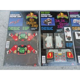 Idea Force 3 New Mighty Morphin Power Rangers Vintage 1994 Origami Paper Art Kits Free Ship