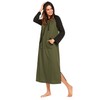 Ekouaer Nightgowns for Women Cotton Nightgown Long Sleeve Hooded Night