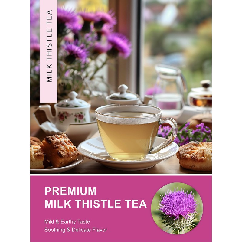 TeeLux Milk Thistle Tea Bags, Natural Milk Thistle Seed Tea,