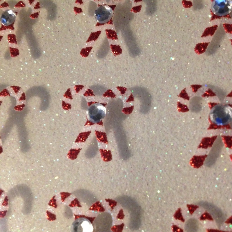 Jolee's Boutique CHRISTMAS CRAFTS CHRISTMAS GLITTER CANDY CANES WITH GEMESTONES