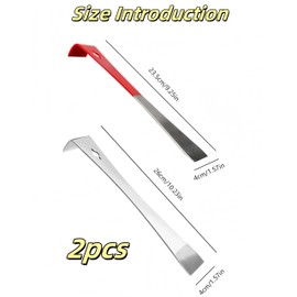 luvilly2 Pack Stainless Steel Hive Scraper, Beekeeping Equipment Bee Hive Hand Tool, Small Flat Pry Bar for Beekeepers（9.4"+6.7")