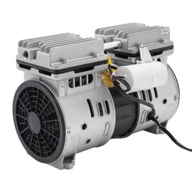 370W/110V Oil-Free Vacuum Pump, 3.5CFM 8 Bar 2A Industrial Oilless Diaphragm Mute Vacuum Pump Aluminum Alloy Pure Copper Motor for Lab Chemistry Food Processing or Packaging 100L/ min (370W)