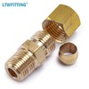 LTWFITTING Brass 1/4 OD x 1/8 Male NPT Compression Connector