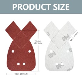 Sandphyrre Mouse Sander Pads, 20Pcs 240 Grits Sanding Pads, Detail Palm Sandpaper Compatiable with Black and Decker Mouse Electric Sander