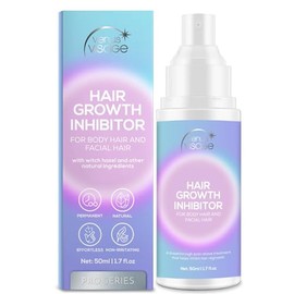 VENUS VISAGE Inhibidor del cabello de 1.7 fl oz, espray mejorado para el crecimiento del cabello, no irritante, eliminación para cuerpo, cara, brazo, 