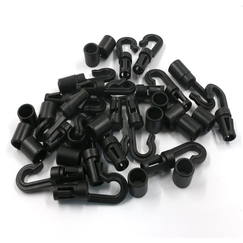 Litoexpe 16 Pcs Shock Cord Snap Hooks for 3/16 inch