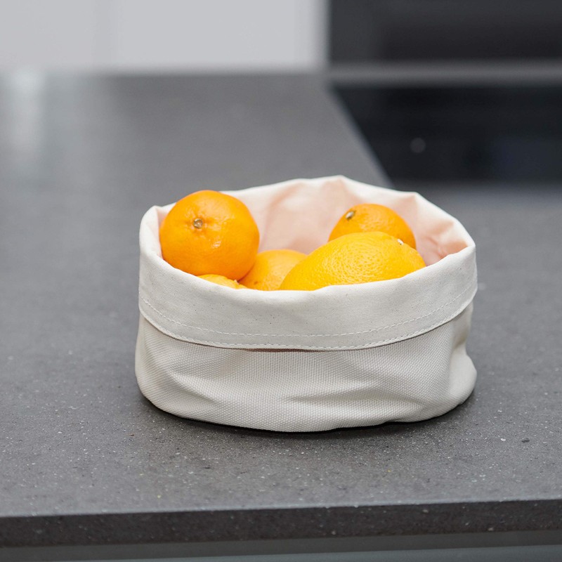 CALUTEA Modern Fabric Bag, Bread Bag, Bread Basket, 100% Cotton,
