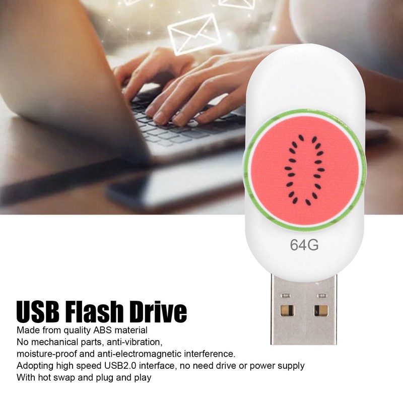 USB Flash Drive Innovative Watermelon Shape Portable Durable Stable Moistureproof