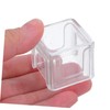 WHAMVOX 3pcs Transparent Acrylic Pool Cue Chalk Case Durable Billiard