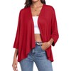 PrinStory Womens 3/4 Sleeves Cardigans Lightweight Open Front Cardigans Summer
