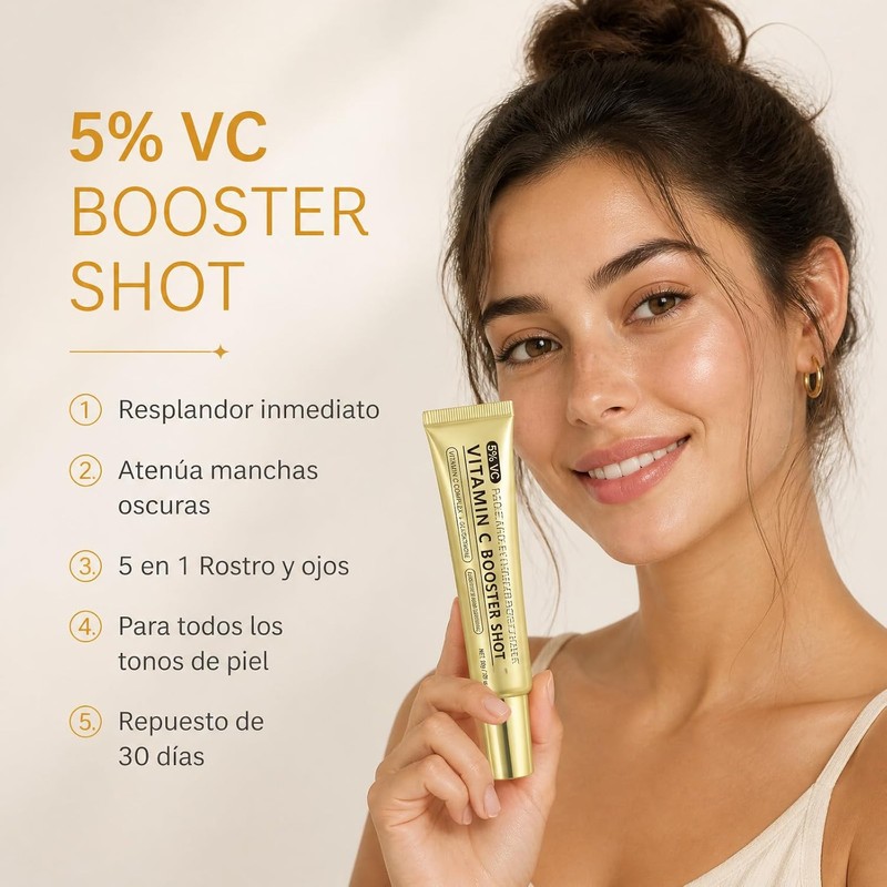4PC Vitamin C Booster Shot Serum, Vitamin C Wrinkle Glowing