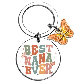 UIWIHHP Nana Gifts for Grandma Cute Keychain Grandma Gift from Grandkids Unique Birthday Christmas Mothers Gifts for Grandmother Christmas Gift Ideas Best Nana Ever Key Chain