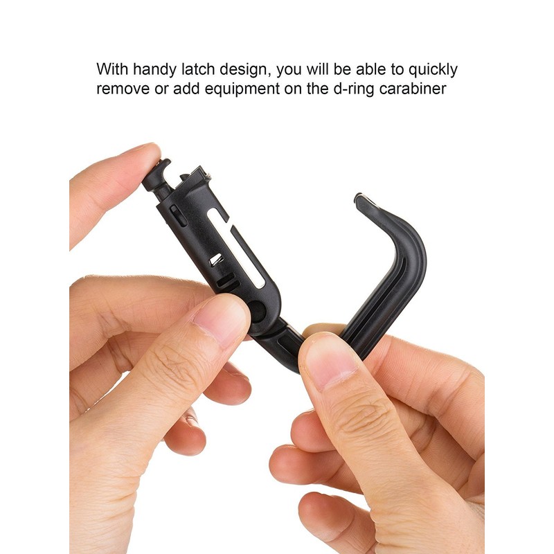 Y8HM 10 Pcs Tactical Multipurpose Thick Plastic D-Ring Locking Hanging