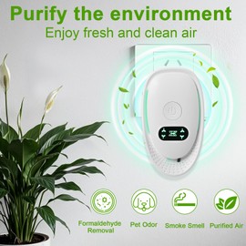 VZZNN-Air Ionizers for Home (6 Pack), Quiet Air Freshener for Home, Bedroom, Office, Kitchen, Garage, Portable Mini Air Purifiers for Pet Smells, Odors, Dust – Filter-Free Air Cleaner (White)