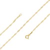 Avesano Singapore Chain Gold-Plated 925 Silver (2 mm) Gold Women's Necklace Gold Chain without Pendant (38 cm - 60 cm) 101086-5, Gold-plated silver