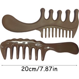 2Pcs Wide Tooth Comb for Curls, Anti-Static Large Curly Hair Beard Massage Comb for Women Men