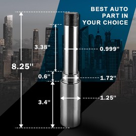 Round BT8 Trailer Spindle Fits 2,000 lbs Axles, 1-1/4" Thread Size Spindle for Heavy-Duty Trailers,Trailer Axle Spindle, Boat Trailer Spindle, RV Trailer Spindle