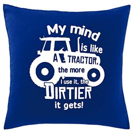 Hippowarehouse My Mind Is Like A Tractor, The More I Use It, The Dirtier It Gets! Printed bedroom accessory cushion cover case 41x41cm