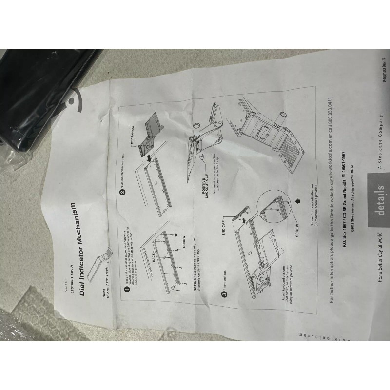 Steelcase Ergonomic Adjustable Keyboard Tray by Steelcase 23" Track
