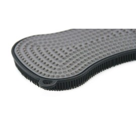 Kochblume Scrubby | Reinigungsschwamm aus Silikon | Premium-Silikon & BPA frei| Hitzebeständig | Spülmaschinenfest | Für leichte und hartnäckige Verschmutzung | Farbe: anthrazit/grau