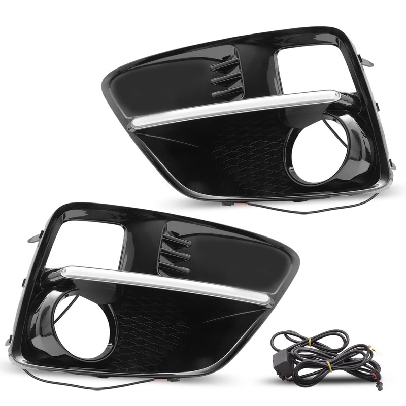 CZCJGD Fog Light Bezel with DRL Compatible with Subaru WRX/STi