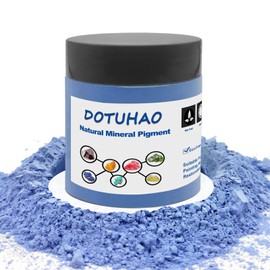 DOTUHAO Sky Blue Natural Mineral Pigment – Sky Blue Natural Mica Powder, Mica Powder for Epoxy Resin,Concrete Dye, Paint, Artistic and Decorative Painting Pigment (Sky Blue, 4 oz)