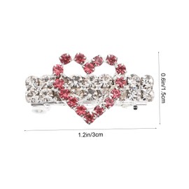 SUPVOX Elegant and Lightweight Heart Shape Hairpin for Dogs Pet Dog Hairpin for Family Photos