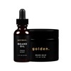 Golden Grooming Beard Bundle for Black Men | Natural Beard