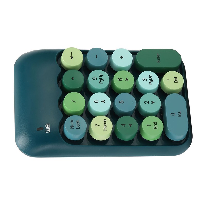 2.4GHz Wireless Numeric Keypad 18 Keys Retro Color Round Keycaps