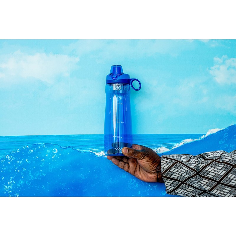 Pogo BPA-Free Tritan Plastic Water Bottle with Chug Lid, 32