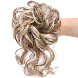 Faringoto Messy Bun Hair Piece,Tousled Updo,Scrunchie Hair Extensions for Women,Hair Buns Hair Piece