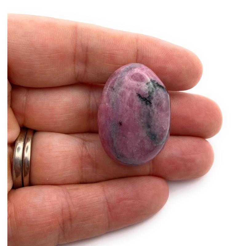 Rhodonite A- Grade Large Crystal Tumbled Stone, 3-3.5 cm -