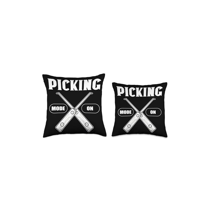 Picking Mode On. Lock Picking. Locksmith Throw Pillow