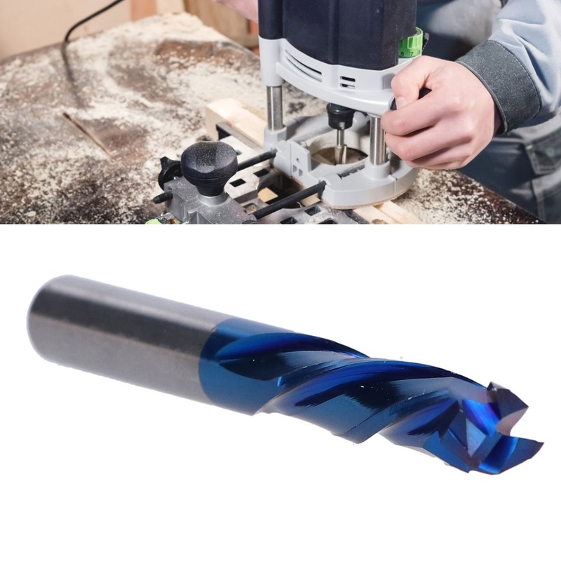 Milling Cutter CNC Spiral Router Bit 3 Flute Tungsten Steel