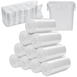 Zubebe 1000 Pcs/ 10 Roll Sanitary Napkin Receptacle Liner, Sanitary Napkin Disposal Bags Feminine Hygiene Disposal Bags Women Personal Supplies for Tampon Bathroom, 15.75 x 15.75 Inch