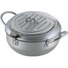 Yoshikawa Ajirakutei II SJ1024 Tempura Pot with Lid, Silver, 7.9