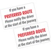 2 x Taxi Cab Preferred Route Vinyl Sticker