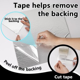 Vieshful 20pcs Peel and Stick Backsplash Tile，12"x12" Self Adhesive Marble Tile for Wall, PVC Waterproof Shower Wall Panels, Back Splash Stick on Tiles for Kitchen Bathroom Living Room, Not Real Tile