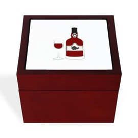 CafePress Port Dessert Wine Memory Keepsake Jewelry Box, 5"x5"x3.75"